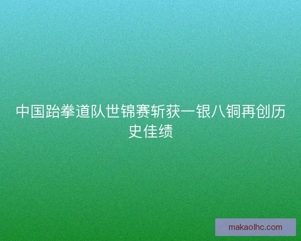 中国跆拳道队世锦赛斩获一银八铜再创历史佳绩